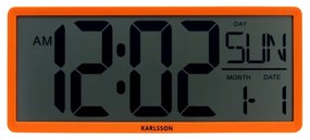 Digitálne hodiny Karlsson 6020OR oranžové, 35 cm