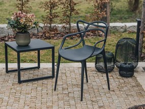 Sada 4 ks plastových stoličiek KATO čiernych