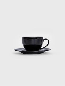 Šálka SIENA s podšálkou, čierna 733307 240 ml