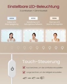 Toaletný stolík so zrkadlom a LED osvetlením RDT146WB01