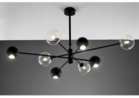 Jupiter 1996 - Luster na tyči MOKA 4xGU10/10W/230V + 4xG9/10W/230V čierna/číra