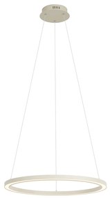 Dizajnové závesné svietidlo béžové 60 cm vrátane LED s 3-stupňovým stmievaním - Girello
