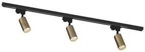 Zuma Line 3552 - Bodové svietidlo do lištového systému TUBE 3xGU10/35W/230V čierna/zlatá
