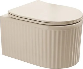 BPS-koupelny Závesná WC misa so SoftClose sedadlom HYD-7286, cappuccino