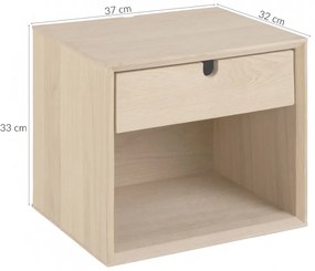 Nočný stolík Century II bielený dub