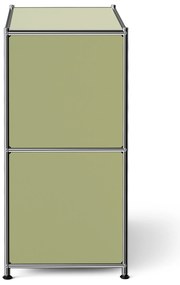 Nízka kovová komoda »CN3« s výklopnými priečinkami, pistáciová