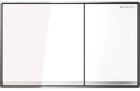 GEBERIT Sigma60 ovládacie tlačítko dvojčinné, biele sklo, 115.640.SI.1