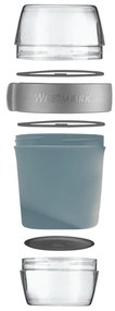 Westmark Trojdielna dóza na jedlo, 1150 ml, modrá