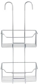 WENKO 24758100 - Sprchová polička MILO 25x55 cm strieborná/priehľadná