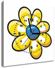 Gario Obraz s hodinami Citrónový kvietok Rozmery: 40 x 40 cm