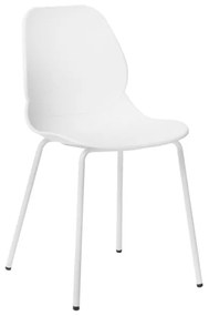 Plastová jedálenská stolička Lykke biela