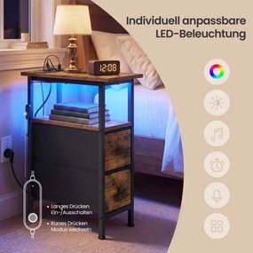 Nočný stolík s LED osvetlením LGSB35002K102