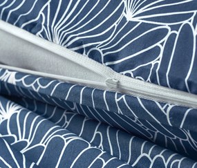 Posteľná bielizeň z mikrovlákna, mušle, modrá, štandardná veľkosť