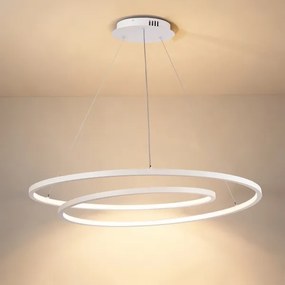 Brilagi-LED Stmievateľný luster na lanku TWISTER LED/105W/230V pr. 100 cm biela+DO