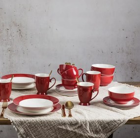 Aura Red tanierová sada pre 6 osôb, 18 ks