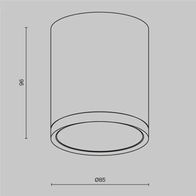Maytoni C086CM-GX53-MRD-B - Bodové svietidlo HOOP 1xGX53/15W/230V čierna