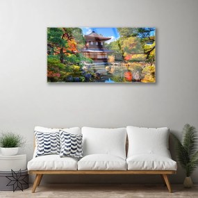 Skleneny obraz Záhrada japonsko krajina 100x50 cm