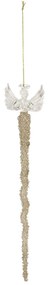 Závesný sklenený anjel s trblietkami Leonna - 2 * 2 * 25 cm