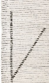 Béžový ručne tkaný bavlnený koberec so vzorom Woven - 200*300 cm