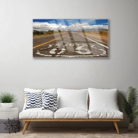 Obraz plexi Cesta na púšti diaľnica 100x50 cm