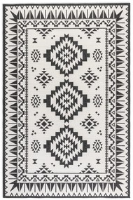 ELLE Decoration, Kusový koberec Gemini 106019 Black z kolekcie Elle – na von aj na doma, 200x290, čiernobiela, chodba / predsieň