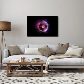 Obraz - Vinylová doska v ružovo-fialových (90x60 cm)