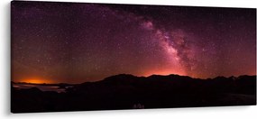 Obraz ružovej mliečnej cesty (120x50 cm)