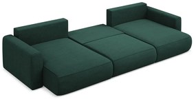 Zelená rozkladacia/s úložným priestorom rohová pohovka (do tvaru "U") Kapua – Makamii