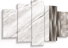 Obraz - Mramor so striebornými linkami (150x105 cm)