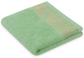 Svetlozelené froté bavlnené uteráky a osušky v súprave 2 ks Allium – Restilo