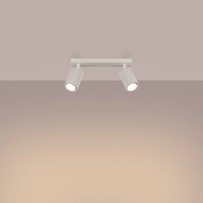 Bodové svietidlo Karbon, 2x béžové kovové tienidlo, (možnosť polohovania)