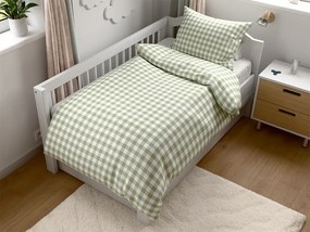 Krepové obliečky do postieľky Renforcé GRENTIS zelené Rozmer obliečky: 45 x 65 cm | 90 x 140 cm