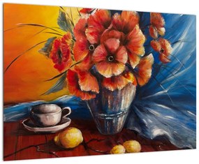 Obraz kvetov vo váze