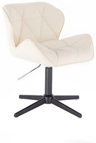 LuxuryForm DESIGN Stolička MILANO na čiernom kríži - krémová