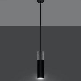 Sollux SL.0650 - Luster na lanku BORGIO 1xGU10/40W/230V betón/kov čierna