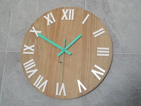 ModernClock Nástenné hodiny Oak Number hnedé