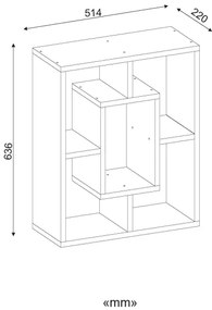 Odkladací stolík OVIS 64x51 cm biela