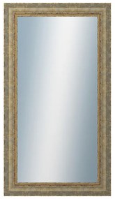 DANTIK - Zrkadlo v rámu, rozmer s rámom 50x90 cm z lišty ZVRATNÁ bielozlatá plast (3067)