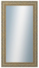 DANTIK - Zrkadlo v rámu, rozmer s rámom 50x90 cm z lišty ZVRATNÁ bielozlatá plast (3067)