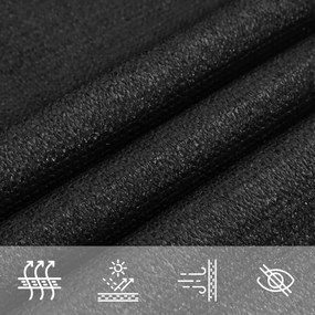 Tieniaca plachta 160 g/m² čierna 4,5x4,5x4,5 m HDPE