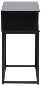 Čierny nočný stolík Actona Mitra, 40 x 30 cm
