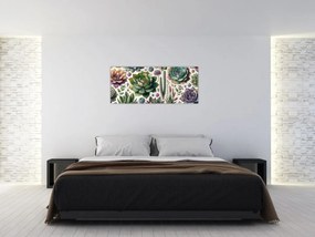 Obraz - Sukulenty (120x50 cm)