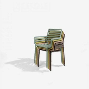 DOGA ARMCHAIR záhradná stolička s podrúčkami marsala