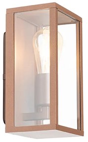 Priemyselná nástenná lampa hrdzavohnedá 26 cm IP44 - Charlois