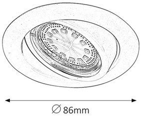 Rabalux 1049 - SADA 3xLED Podhľadové svietidlo LITE 3xGU10-LED/3W/230V
