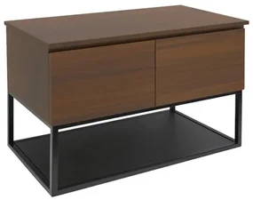 Kúpeľňová skrinka s krycou doskou SAT B-Way 119x30x45 cm orech mat BWAY120NUTDESK