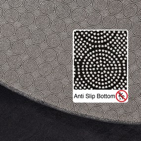 Ayyildiz, Kusový koberec Sky 5400 Black kruh, 160x160 (priemer) kruh, čierna, obývacia izba