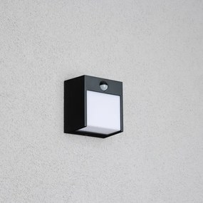 Brilagi-LED Vonkajšie nástenné svietidlo so senzorom TERNI LED/12W/230V čierna IP44