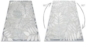 Koberec štrukturálny BOTANIC 65241 Listy - sivý