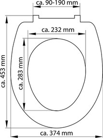 Eisl Sanitär WC sedadlo Duroplast Soft Close Dark Grey 82304